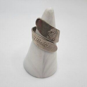 New York World’s Fair Silvertone Adjustable Ring Perisphere NY‎ Sz 6.5